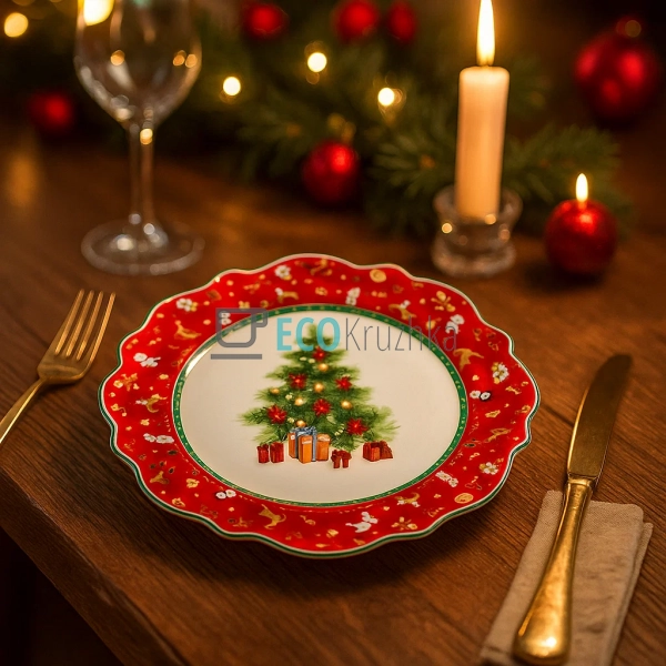 Порцелянова десертна тарілка "Святковий флер", 20,5 см ( ... Порцелянова десертна тарілка "Святковий флер", 20,5 см ( ...