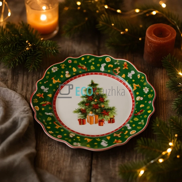 Порцелянова десертна тарілка "Святковий флер", 20,5 см ( ... Порцелянова десертна тарілка "Святковий флер", 20,5 см ( ...