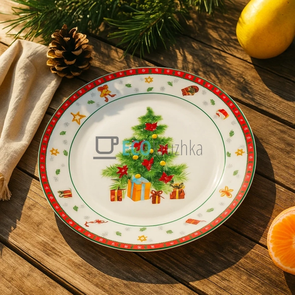 Порцелянова обідня тарілка "Святковий флер", 26.7 см (49 ... Порцелянова обідня тарілка "Святковий флер", 26.7 см (49 ...