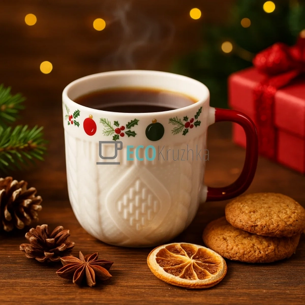 Порцеляновий кухоль "Happy Holidays" з в Порцеляновий кухоль "Happy Holidays" з в