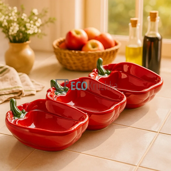 Менажниця керамічна "Pepper", 32.5 х 14.5 х 6 см, колір ... Менажниця керамічна "Pepper", 32.5 х 14.5 х 6 см, колір ...