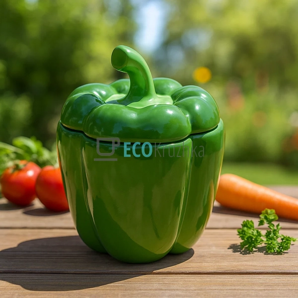 Банка керамічна "Pepper" 1.2л, Зелений (928-074) Банка керамічна "Pepper" 1.2л, Зелений (928-074)