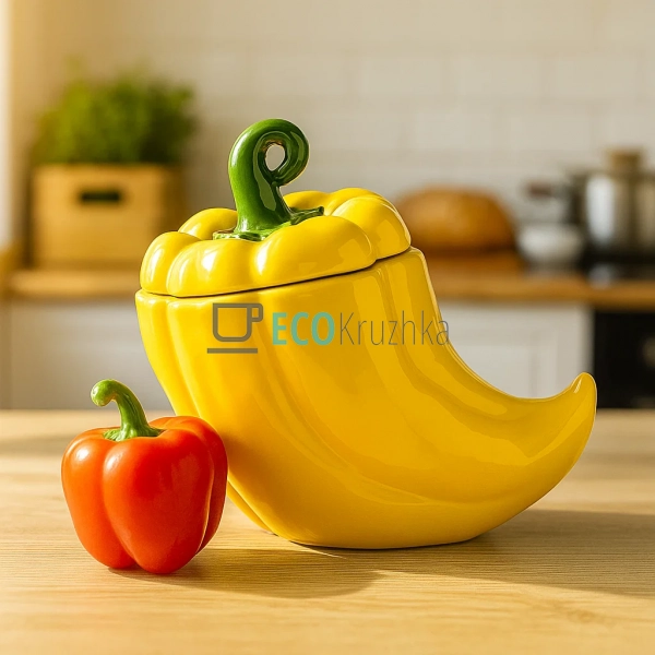 Банка керамічна "Pepper" 600мл, Жовтий (928-094)