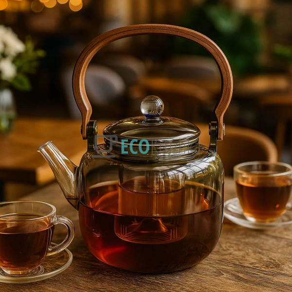 Скляний заварювальний чайник 1200 мл Smokey Grey з фільт ... Скляний заварювальний чайник 1200 мл Smokey Grey з фільт ...