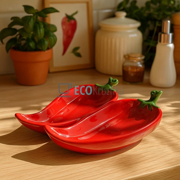 Менажниця керамічна "Pepper", 21 х 18.5 х 5.5см, колір - ... Менажниця керамічна "Pepper", 21 х 18.5 х 5.5см, колір - ...