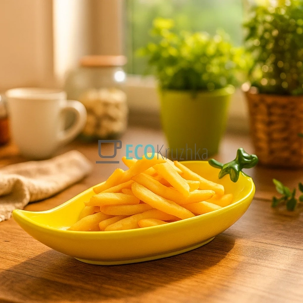 Тарілка керамічна "Pepper", 22 x 10 x 5.2см, колір - жов ... Тарілка керамічна "Pepper", 22 x 10 x 5.2см, колір - жов ...