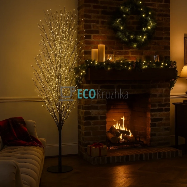 Світлодіодне дерево, 2000 міні-LED лампочок, теплий біли ... Світлодіодне дерево, 2000 міні-LED лампочок, теплий біли ...