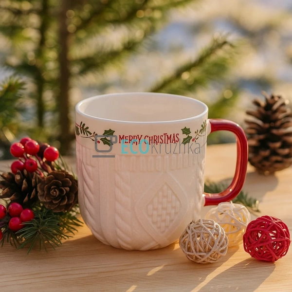 Порцеляновий кухоль "Happy Holidays" з в Порцеляновий кухоль "Happy Holidays" з в