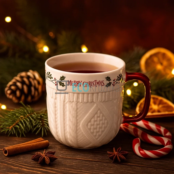 Порцеляновий кухоль "Happy Holidays" з в Порцеляновий кухоль "Happy Holidays" з в