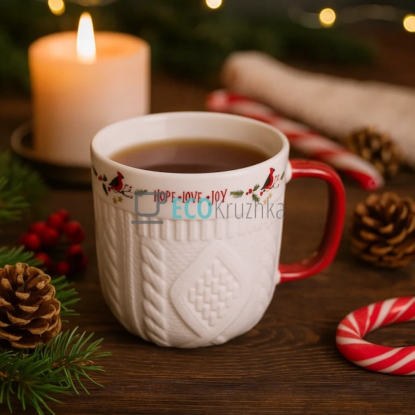 Порцеляновий кухоль "Happy Holidays" з в Порцеляновий кухоль "Happy Holidays" з в