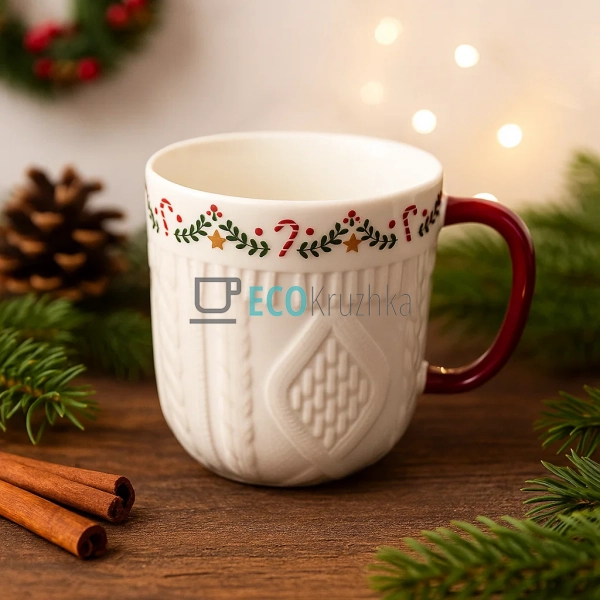 Порцеляновий кухоль "Happy Holidays" з в Порцеляновий кухоль "Happy Holidays" з в