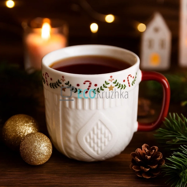 Порцеляновий кухоль "Happy Holidays" з в Порцеляновий кухоль "Happy Holidays" з в