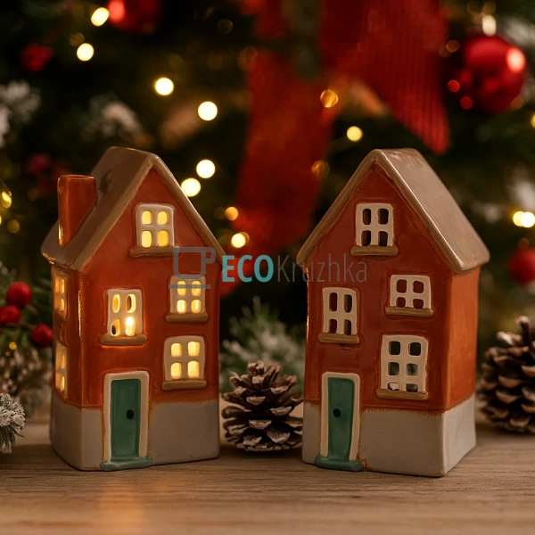 Керамічний свічник у формі Будинку, 10 × 7.5 × 18 см (Мо ... Керамічний свічник у формі Будинку, 10 × 7.5 × 18 см (Мо ...