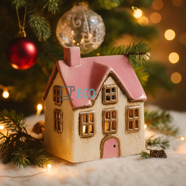 Керамічний свічник у формі Будинку, 12.5 × 9.5 × 15 см ( ... Керамічний свічник у формі Будинку, 12.5 × 9.5 × 15 см ( ...