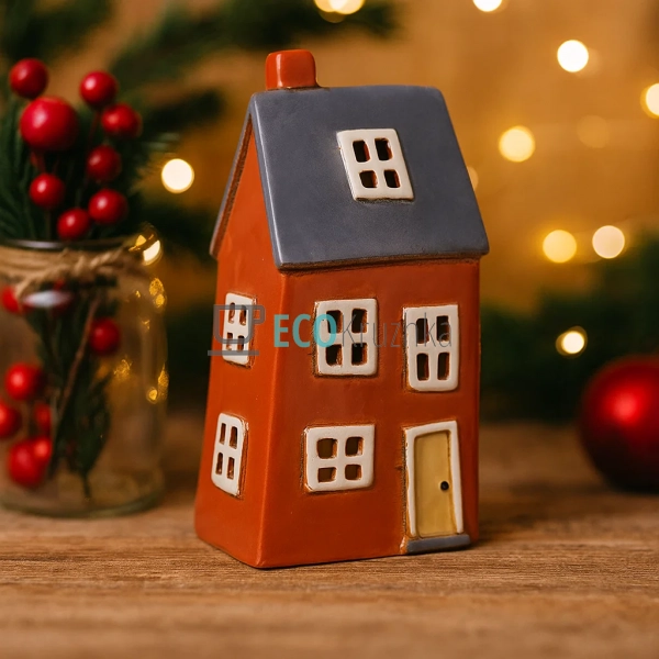 Керамічний свічник у формі Будинку, 12 × 8.5 × 23 см (Мо ... Керамічний свічник у формі Будинку, 12 × 8.5 × 23 см (Мо ...