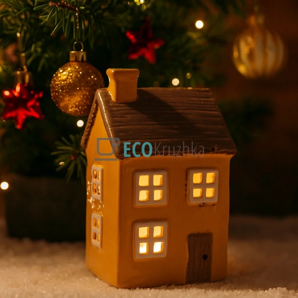 Керамічний свічник у формі Будинку, 8.5 × 8.5 × 14.5 см ... Керамічний свічник у формі Будинку, 8.5 × 8.5 × 14.5 см ...
