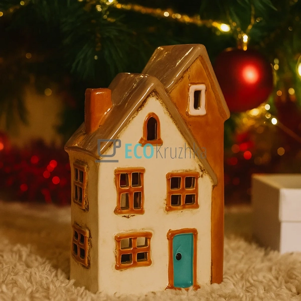 Керамічний свічник у формі Будинку, 12 × 7.5 × 20 см (Мо ... Керамічний свічник у формі Будинку, 12 × 7.5 × 20 см (Мо ...