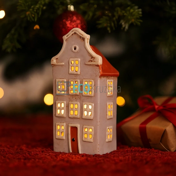 Керамічний свічник у формі Будинку, 9 × 6.5 × 19 см (Мод ... Керамічний свічник у формі Будинку, 9 × 6.5 × 19 см (Мод ...