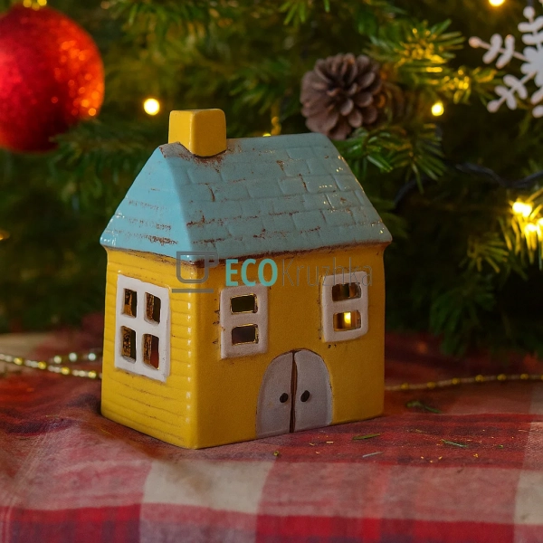 Керамічний свічник у формі Будинку, 10 × 7 × 12.5 см (Мо ... Керамічний свічник у формі Будинку, 10 × 7 × 12.5 см (Мо ...