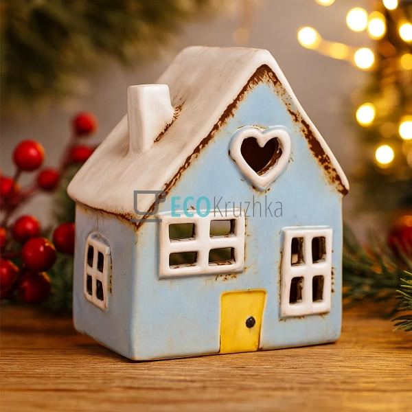 Керамічний свічник у формі Будинку, 10.5 × 7.5 × 13 см ( ... Керамічний свічник у формі Будинку, 10.5 × 7.5 × 13 см ( ...