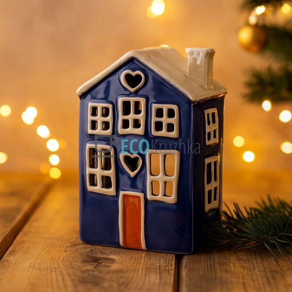 Керамічний свічник у формі Будинку, 12 × 8 × 18 см (Моде ... Керамічний свічник у формі Будинку, 12 × 8 × 18 см (Моде ...