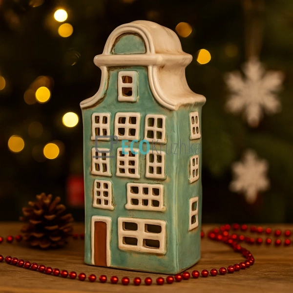Керамічний свічник у формі Будинку, 11 × 8 × 24 см (Моде ... Керамічний свічник у формі Будинку, 11 × 8 × 24 см (Моде ...