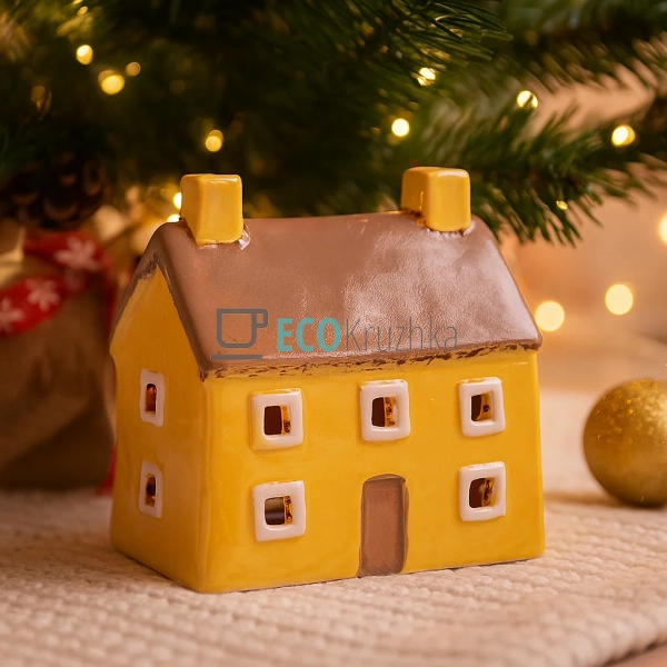 Керамічний свічник у формі Будинку, 12 × 7 × 11.5 см (Мо ... Керамічний свічник у формі Будинку, 12 × 7 × 11.5 см (Мо ...