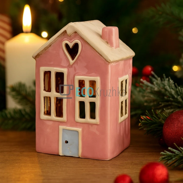 Керамічний свічник у формі Будинку, 13.5 × 10 × 20.5 см ... Керамічний свічник у формі Будинку, 13.5 × 10 × 20.5 см ...