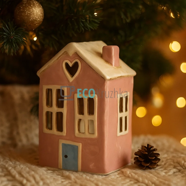 Керамічний свічник у формі Будинку, 13.5 × 10 × 20.5 см ... Керамічний свічник у формі Будинку, 13.5 × 10 × 20.5 см ...