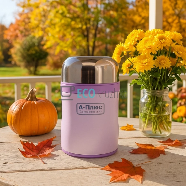 Термос для їжі із ложечкою 350 мл A-Plus Рожевий EK12515 Термос для їжі із ложечкою 350 мл A-Plus Рожевий EK12515