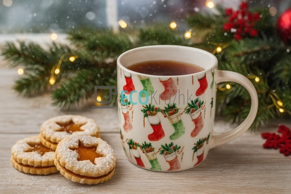Порцеляновий кухоль "Новорічний Панчоха", 350 мл (B04-01 ... Порцеляновий кухоль "Новорічний Панчоха", 350 мл (B04-01 ...