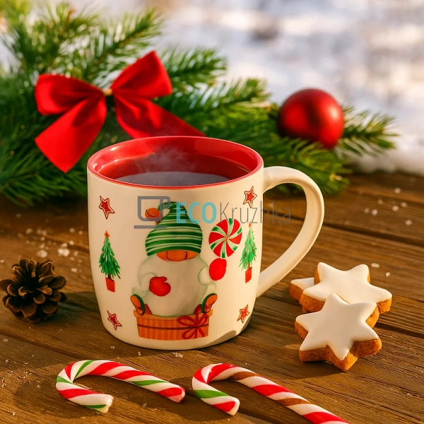 Порцеляновий кухоль "Гномики", 350 мл (B04-014-1) Порцеляновий кухоль "Гномики", 350 мл (B04-014-1)