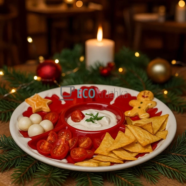 Керамічна менажниця "Пряничний чоловічок", D34.5x3 см (9 ... Керамічна менажниця "Пряничний чоловічок", D34.5x3 см (9 ...