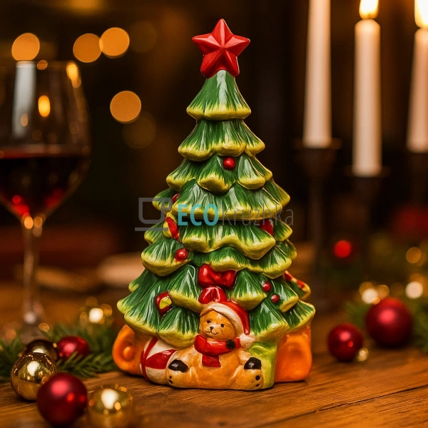 Банка для солодощів керамічна у формі ялинки, 36 см (мод ... Банка для солодощів керамічна у формі ялинки, 36 см (мод ...