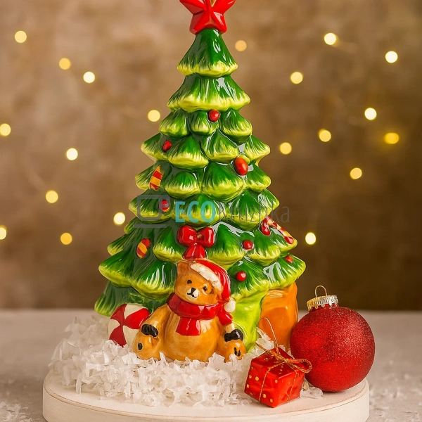 Банка для солодощів керамічна у формі ялинки, 36 см (мод ... Банка для солодощів керамічна у формі ялинки, 36 см (мод ...