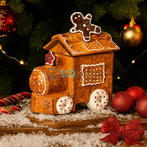 Керамічна банка для солодощів "Паровоз з печива", 900 мл ... Керамічна банка для солодощів "Паровоз з печива", 900 мл ...