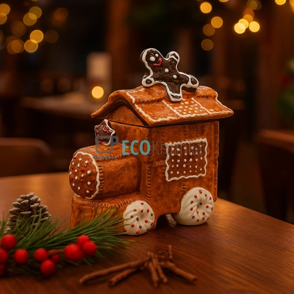 Керамічна банка для солодощів "Паровоз з печива", 900 мл ... Керамічна банка для солодощів "Паровоз з печива", 900 мл ...