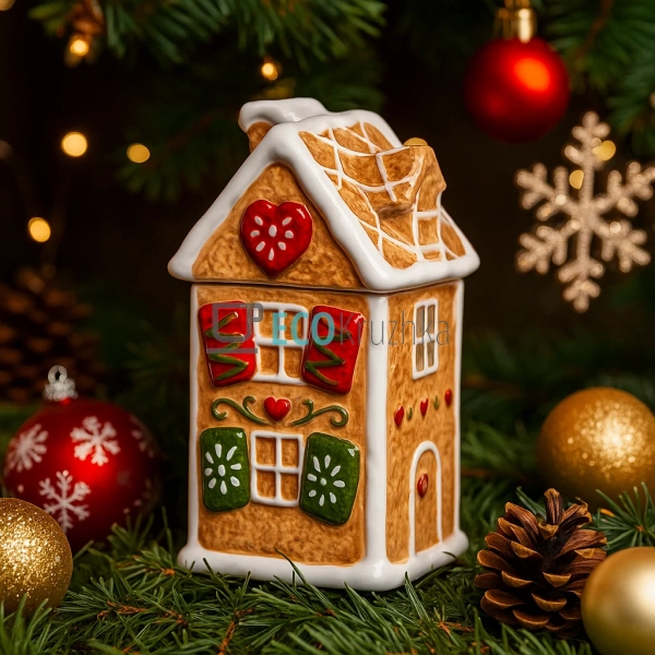 Керамічна банка для солодощів "Пряниковий Будиночок", 10 ... Керамічна банка для солодощів "Пряниковий Будиночок", 10 ...