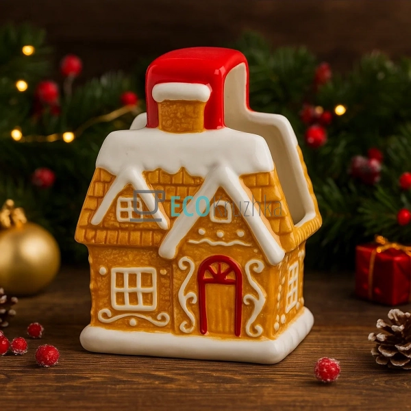 Цукерниця керамічна "Пряничний будиночок", 12x9x16 см (а ... Цукерниця керамічна "Пряничний будиночок", 12x9x16 см (а ...