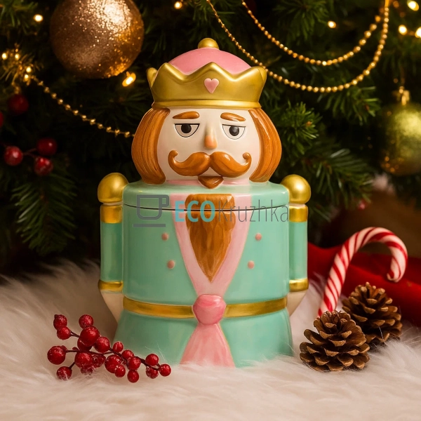 Керамічна банка для солодощів "Лускунчик - Принц", 1.4 л ...