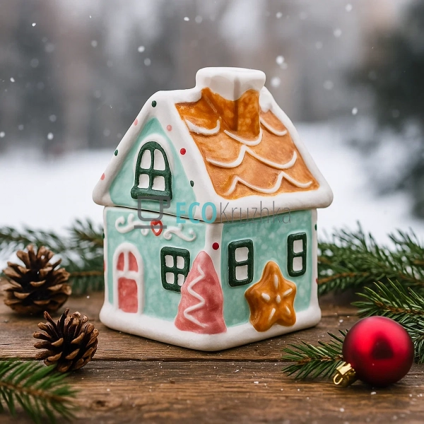 Керамічна банка для солодощів "Зефірно-Пряничний Будиноч ... Керамічна банка для солодощів "Зефірно-Пряничний Будиноч ...