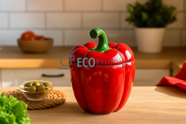 Банка керамічна "Pepper" 1.2л, Червоний (928-077) Банка керамічна "Pepper" 1.2л, Червоний (928-077)