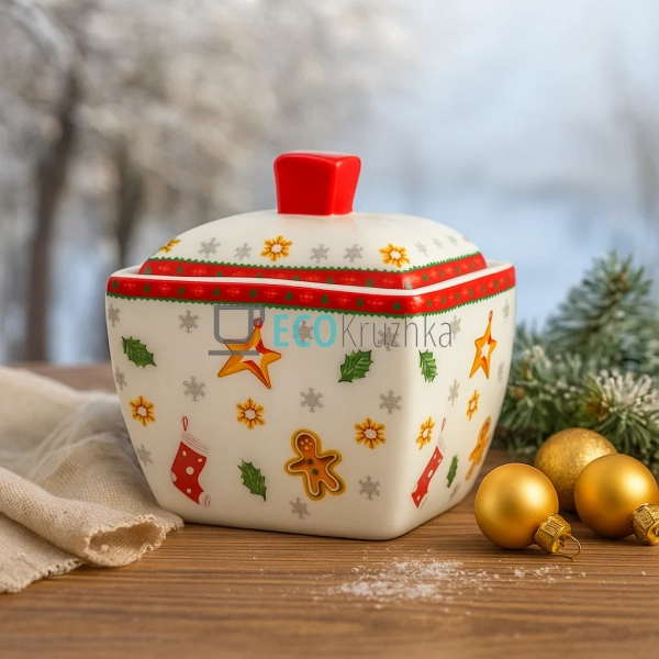 Порцелянова цукорниця "Святковий флер", 300 мл (498-239) Порцелянова цукорниця "Святковий флер", 300 мл (498-239)