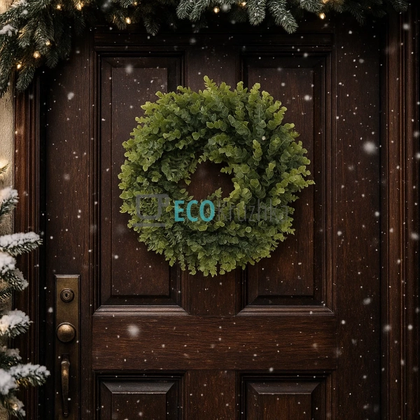 Декоративний вінок Евкаліпта D50 х 10см, Зелений () Декоративний вінок Евкаліпта D50 х 10см, Зелений ()