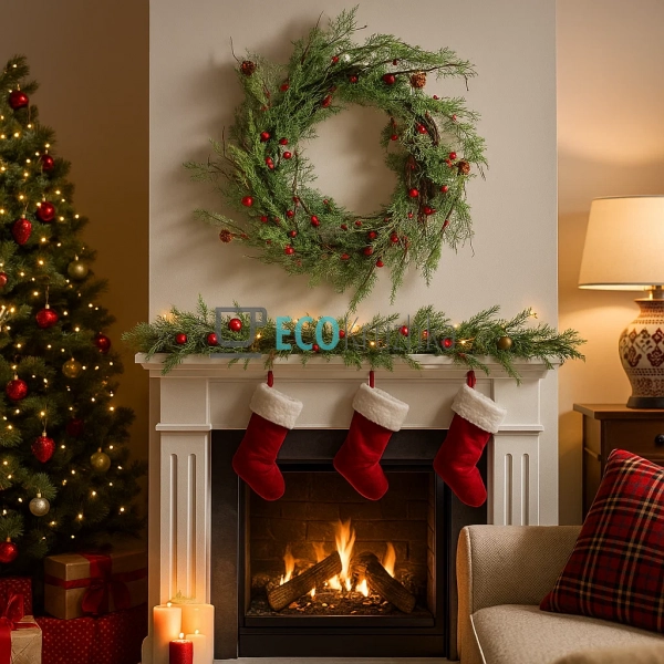 Вінок зі штучної хвої з ягодами та шишками 60 см (Модель ... Вінок зі штучної хвої з ягодами та шишками 60 см (Модель ...