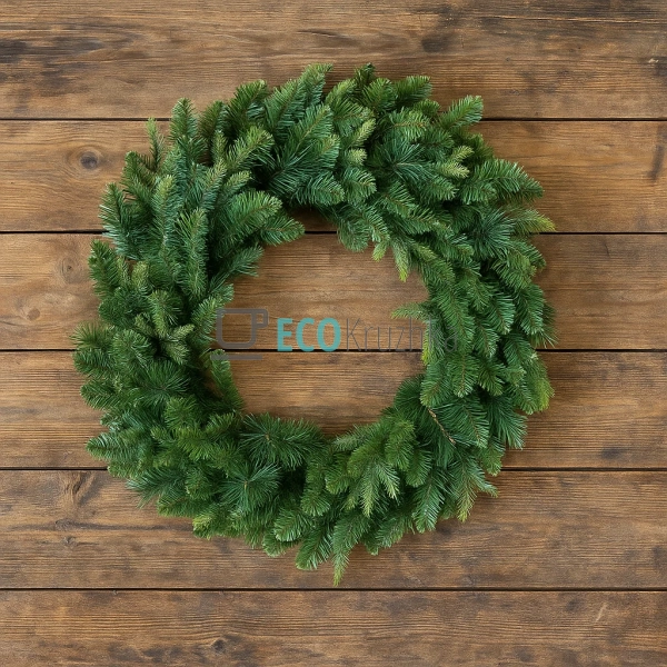 Вінок зі штучної хвої, 75 см, 204 гілки (Модель 840-144) Вінок зі штучної хвої, 75 см, 204 гілки (Модель 840-144)