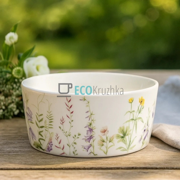Салатник порцеляновий D15 х 7.5см Floral (K028) Салатник порцеляновий D15 х 7.5см Floral (K028)