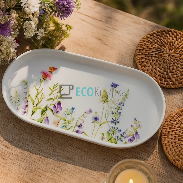 Блюдо порцелянове 30.5 х 16см Floral (K031)