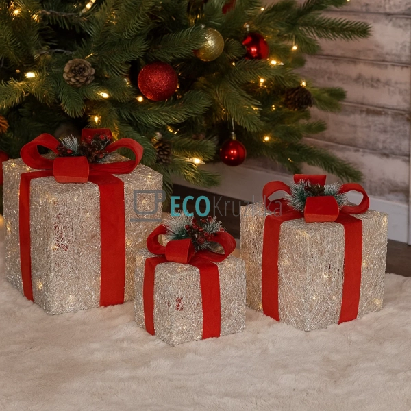 Набір декоративних подарунків з підсвічуванням шампань і ... Набір декоративних подарунків з підсвічуванням шампань і ...