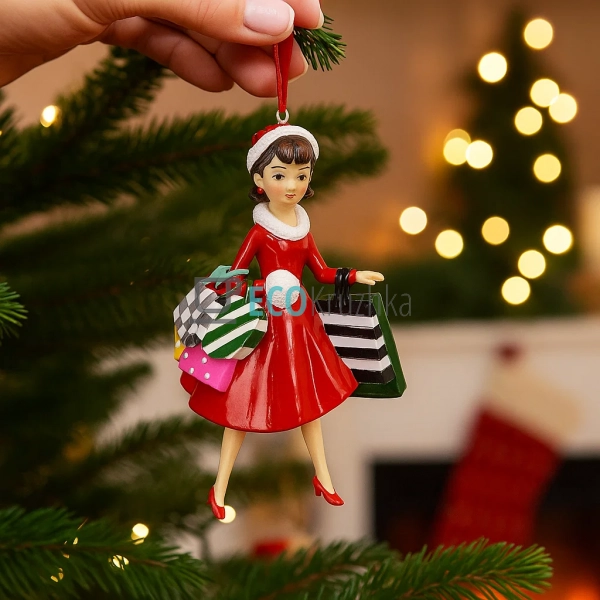 Декоративна підвісна фігурка "Різдвяний шопінг" – 8.8 ×  ...
